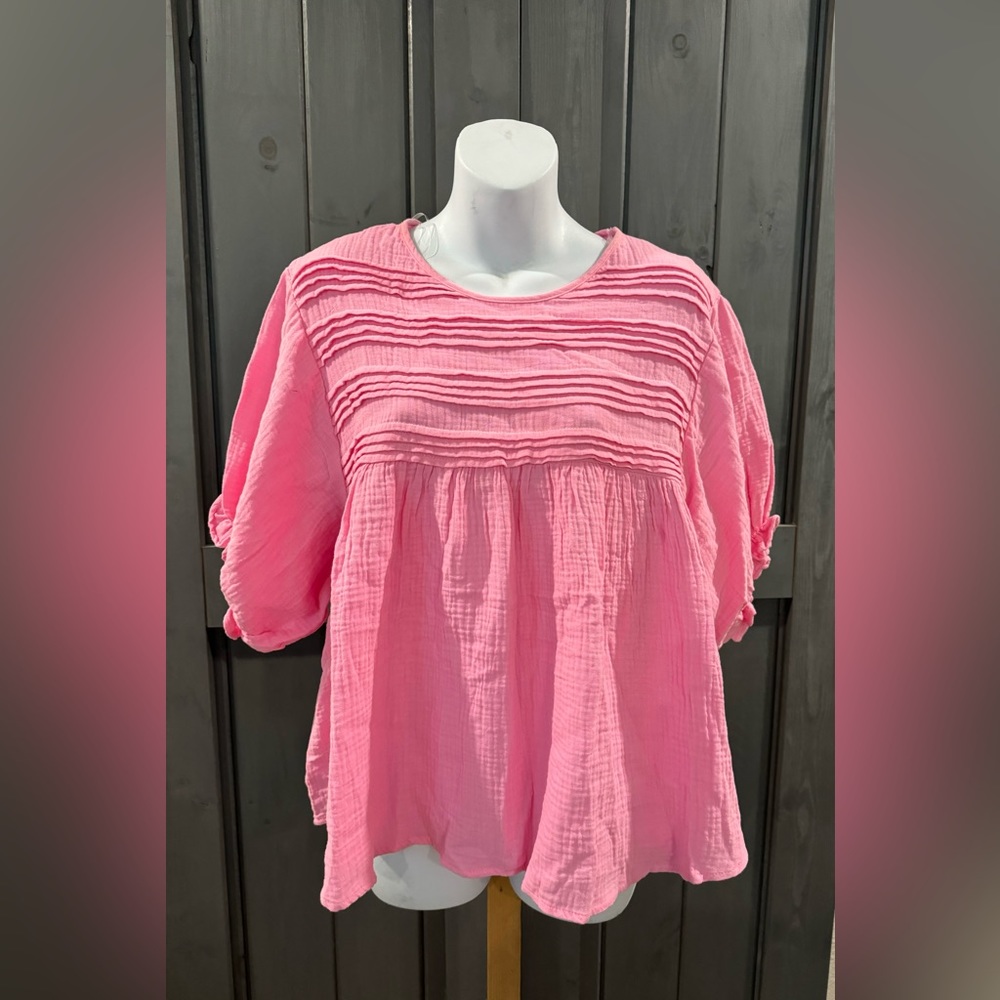 ❤️ WOMEN'S SHORT PUFF SLEEVE DETAILED
BLOUSE TOP New without tags